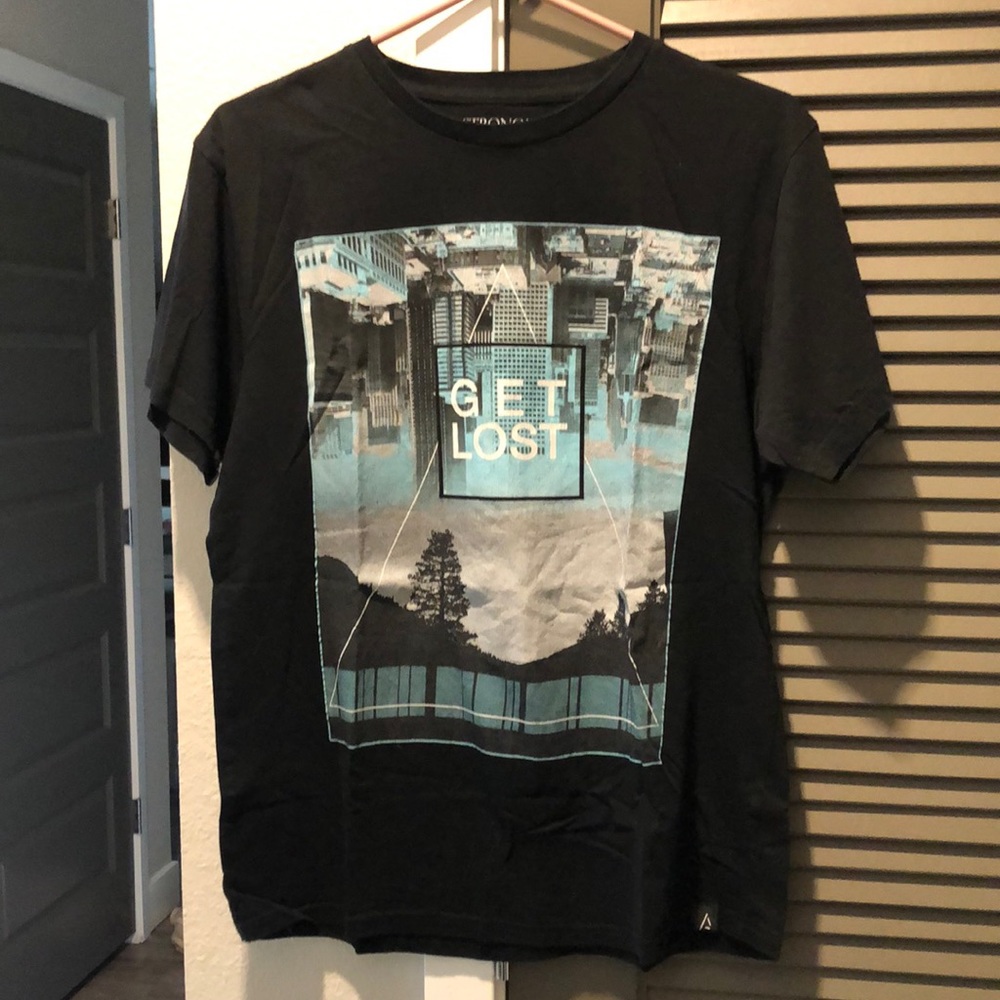 Black T-shirt with image heavily worn astronomy